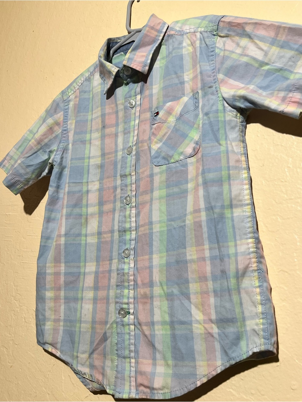 Tommy Hilfiger Pastel Plaid Button-Down Shirt - Light Blue, Pink, Mint